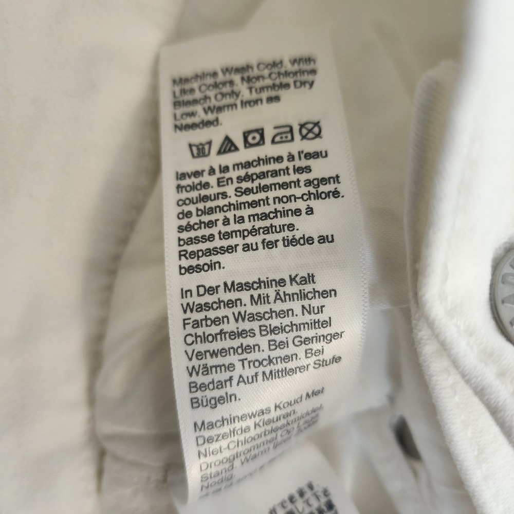 Madewell 10" High-Rise Skinny Jeans White Button‎ Fly Raw Hem Womens 35 Petite - Picture 11 of 11